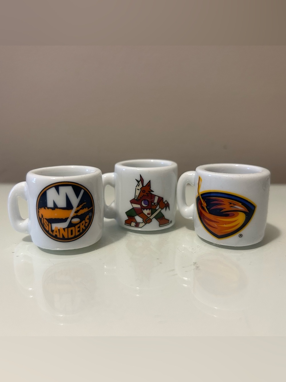 3 Mini NHL Mugs